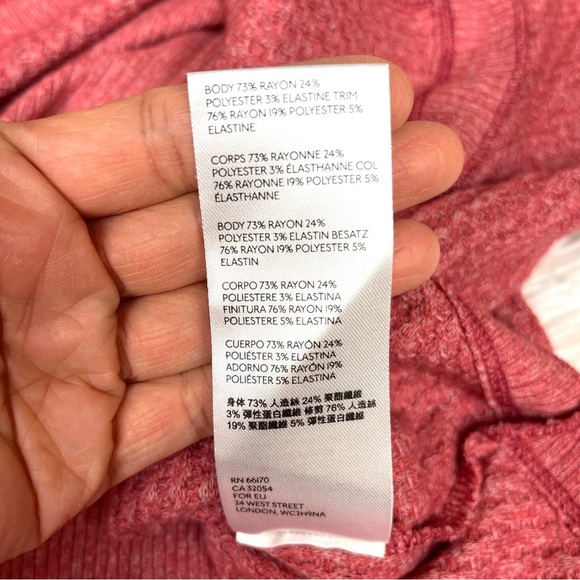 Free‎ People Henley wild rose top pink core size S - Picture 8 of 8